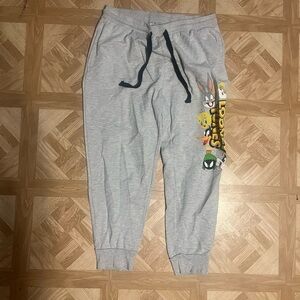 Women Gray Cartoon Print Joggers
